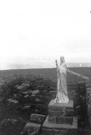 STATUE OF ST.PATRICK IN RUINS OF ORATORY